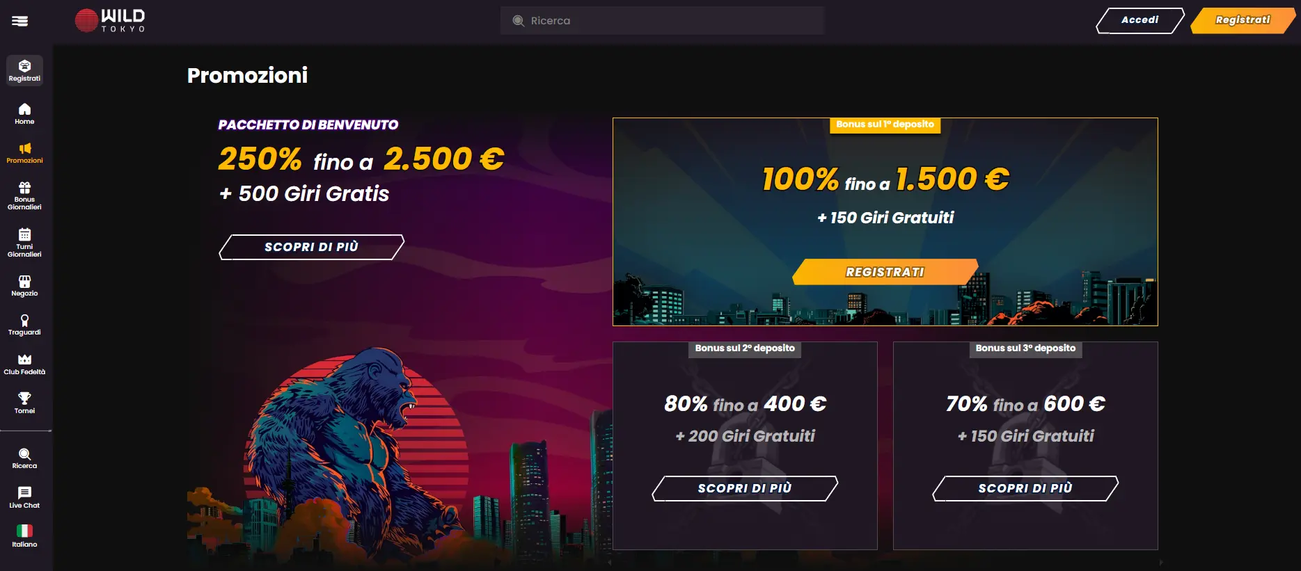Bonus e promozioni nei casinò online non AAMS - scopri le offerte esclusive
